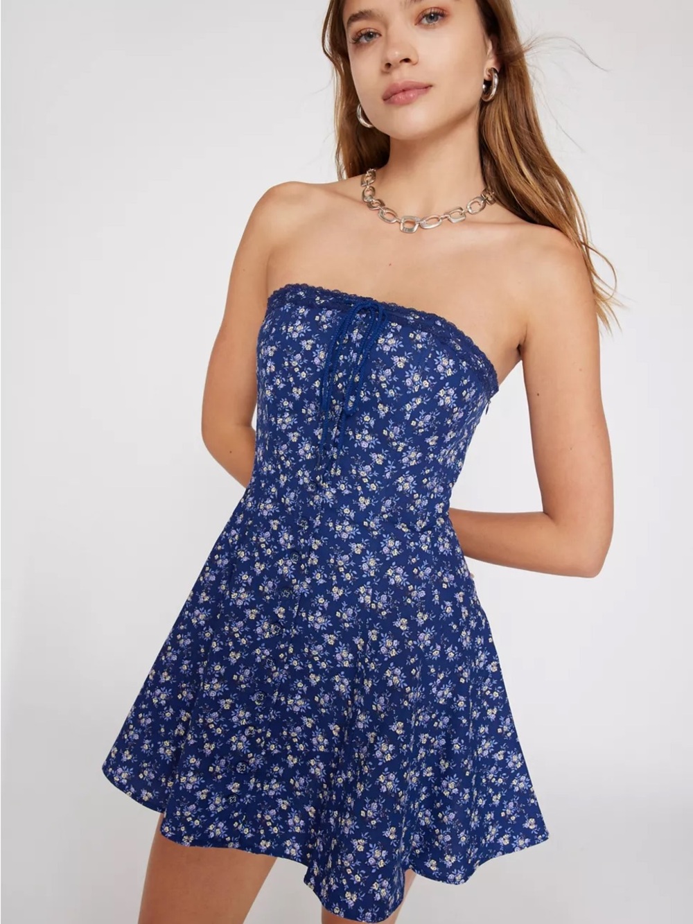 Urban Outfitters Kimchi Blue Addison Strapless Fit & Flare Mini Dress NWT
